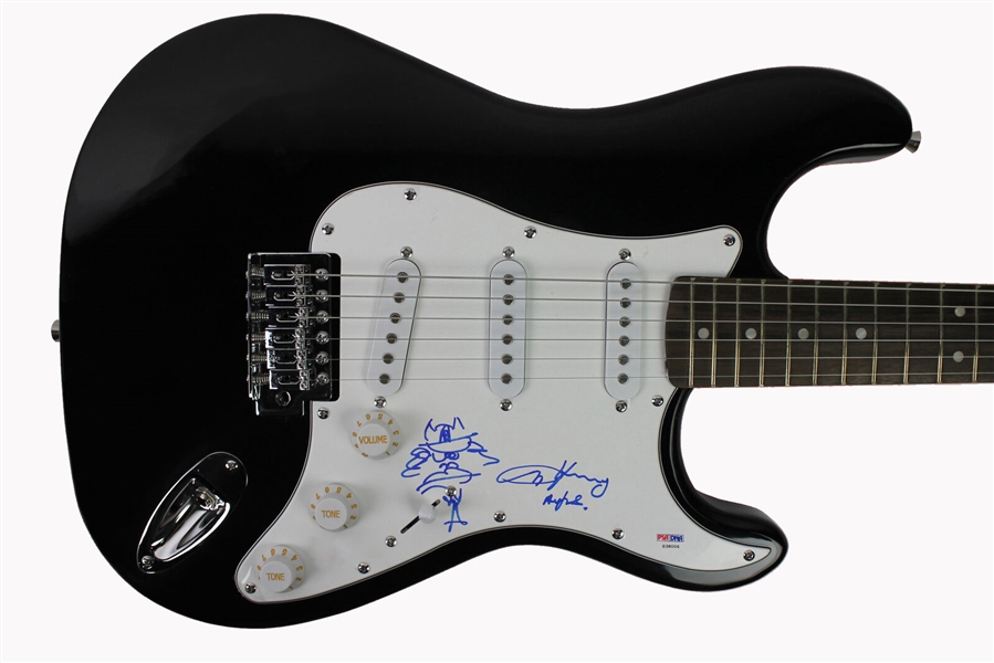 AC/DC Angus Young Signed Stratocaster Style Guitar with Self-Portrait Sketch (JSA LOA)