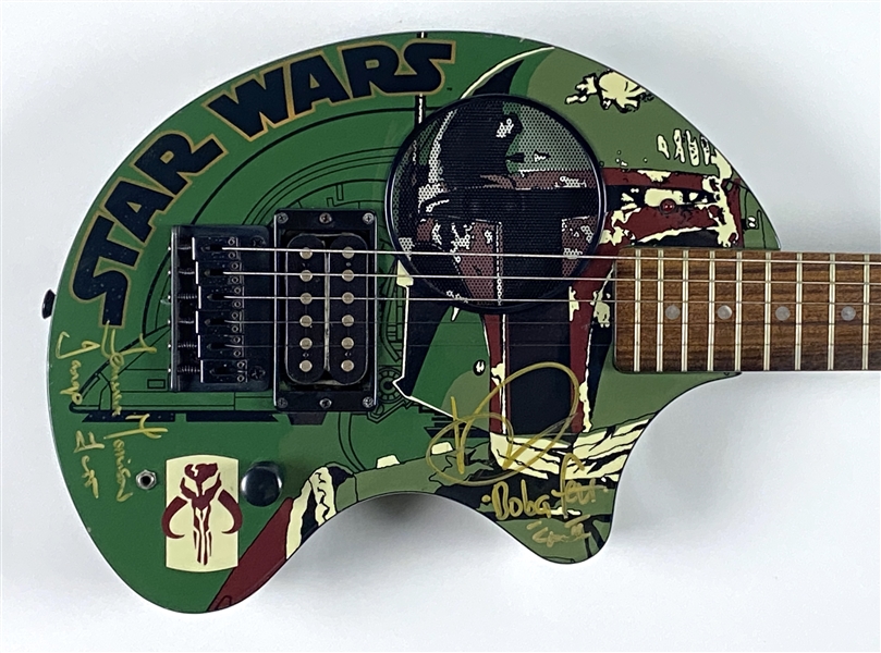 Star Wars: Boba Fett “Father & Son” Morrison & Logan Dual-Signed Custom-Artwork Guitar (Third Party Guaranteed)