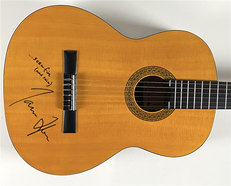 James Taylor Signed Acoustic Guitar w/ Lyric (Third Party Guaranteed)