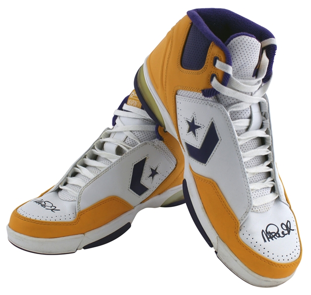 Magic Johnson Dual Signed Converse Weapon Personal Model Sneakers (Beckett/BAS COA)