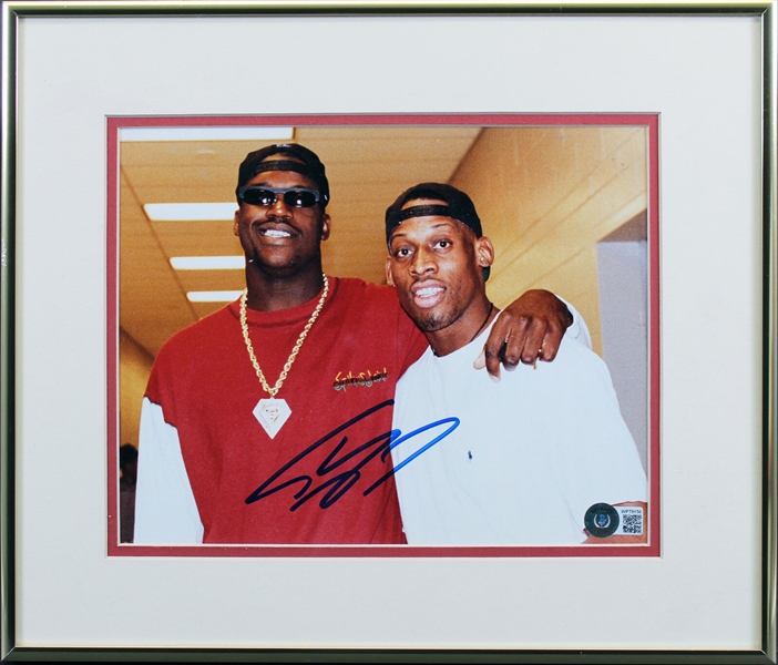 Shaquille O Neals Personally Owned & Signed Photo with Dennis Rodman - From Shaqs Collection (BAS & Shaq LOA)