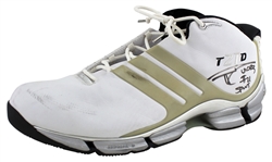 Tim Duncan Game Worn & Signed T21D Adidas Personal Model Basketball Shoe (Beckett/BAS, PSA, & JSA LOAs)