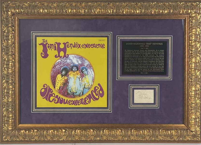 Jimi Hendrix Excellent Autograph in Custom Matted & Framed Display (JSA LOA)