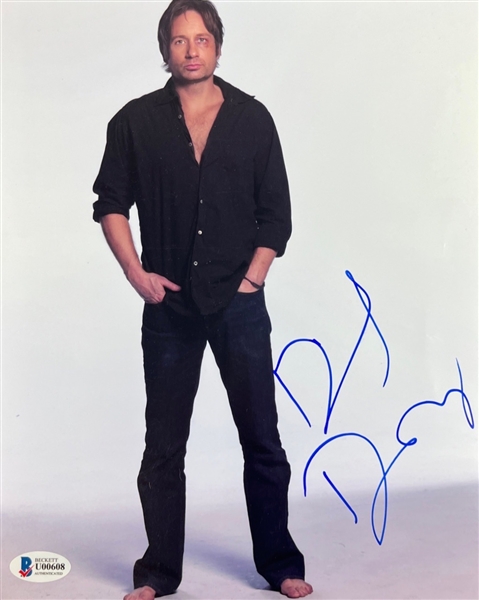 David Duchovny Signed 8" x 10" Photo (Beckett/BAS)