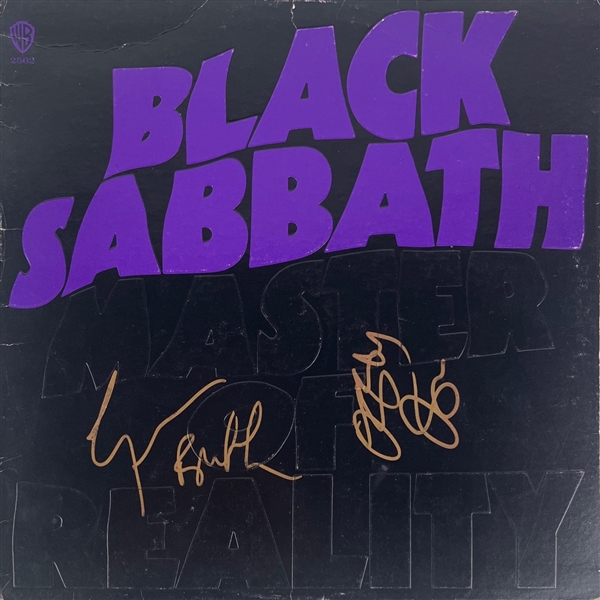 Black Sabbath: Ozzy Osbourne & Geezer Butler Signed "Master of Reality" Album Cover (Third Party Guaranteed)