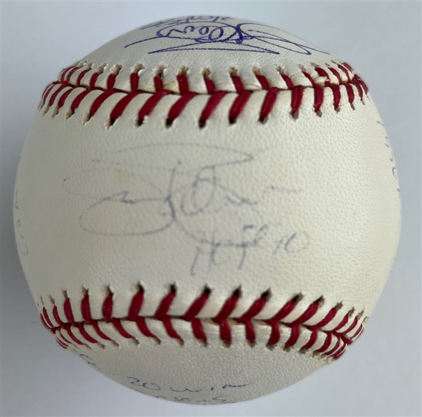 Limited Edition Jim Palmer Signed & Heavily Inscribed STAT OML Baseball (JSA/Reggie Jackson)