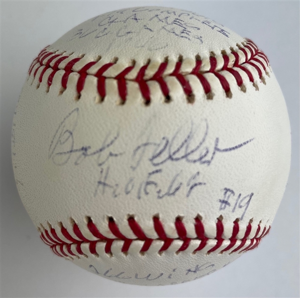 Limited Edition Bob Feller Signed & Heavily Inscribed STAT OML Baseball (Third Party Guaranteed)