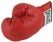 Muhammad Ali Signed Red Everlast Boxing Glove with "Cassius Clay" Autograph (PSA/DNA ITP LOA)