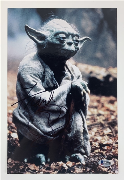Star Wars: Frank Oz Signed 8" x 12" Yoda Photo (Beckett/BAS LOA) ****RETURNED*****