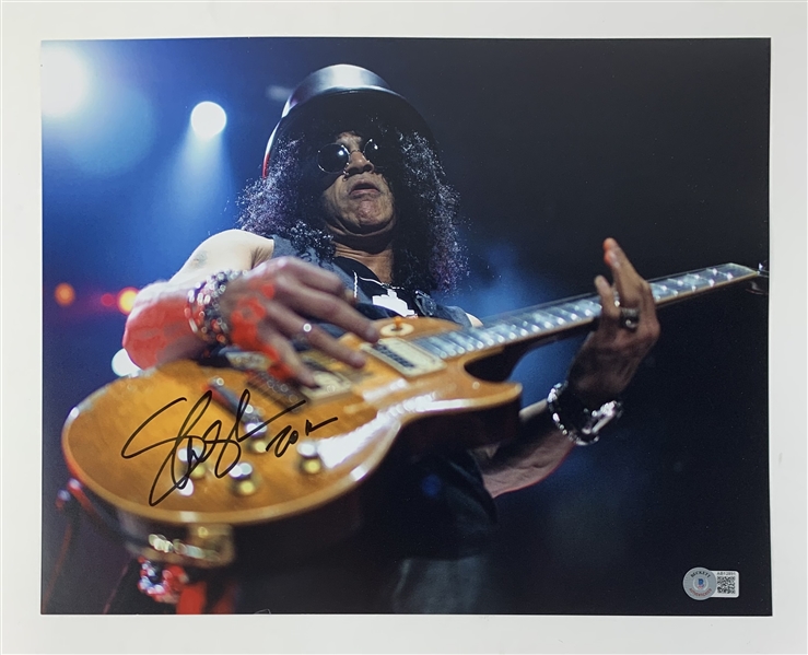 Slash Signed 11" x 14" Photo (Beckett/BAS LOA)(Steve Grad Autograph Collection)