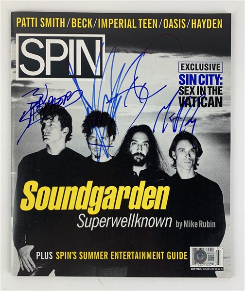 Soundgarden Group Signed SPIN Magazine (Beckett/BAS LOA)(Steve Grad Autograph Collection)