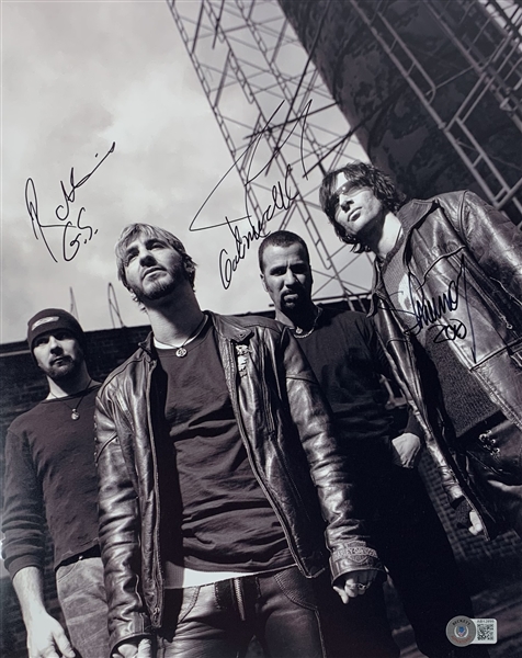 Godsmack Group Signed 11" x 14" Photo (Beckett/BAS LOA)(Steve Grad Autograph Collection)