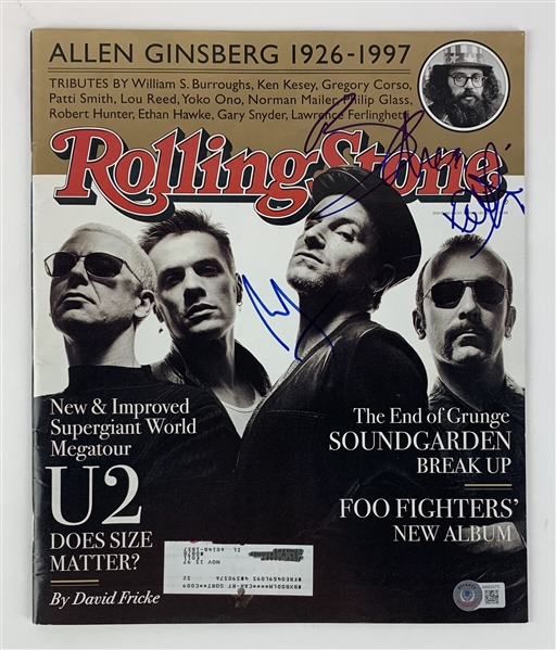 U2 Group Signed 1997 Rolling Stone Magazine (3 Sigs)(Beckett/BAS LOA)(Steve Grad Autograph Collection)