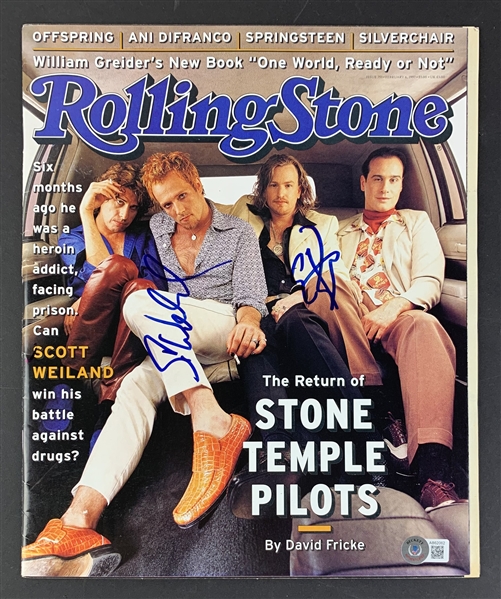 Stone Temple Pilots Weiland & Kretz Signed 1997 Rolling Stone Magazine (Beckett/BAS LOA)(Steve Grad Autograph Collection)