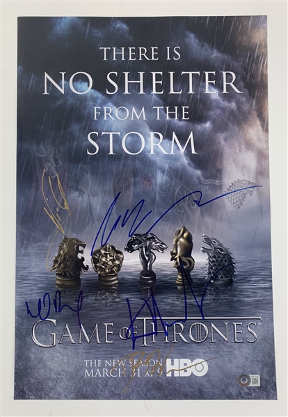 Game of Thrones: Multi-Signed 12" x 18" Photograph w/ 5 Signatures (Beckett/BAS LOA)(Steve Grad Autograph Collection)