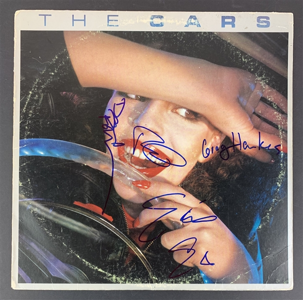 The Cars: Group Signed Self-Titled Album Cover w/ Vinyl (4 Sigs)(JSA COA)