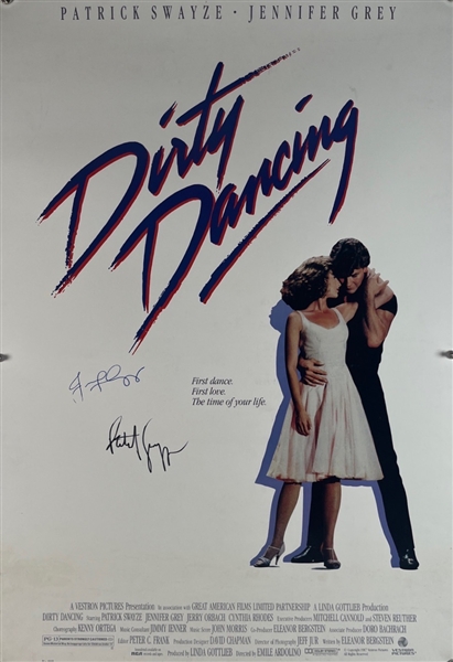Dirty Dancing: RARE Patrick Swayze & Jennifer Grey Signed Original Full Size Movie Poster (Beckett/BAS)
