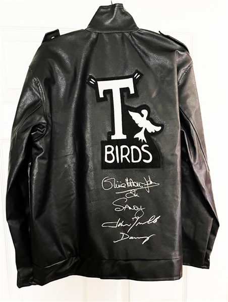 Olivia Newton-John & John Travolta Autographed GREASE T-Birds Jacket! (Third Party Guarantee)