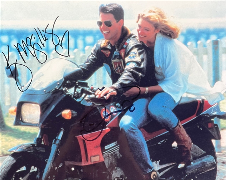 TOP GUN: Tom Cruise & Kelly McGillis Signed 14" x 11" Color Photograph (Beckett/BAS)