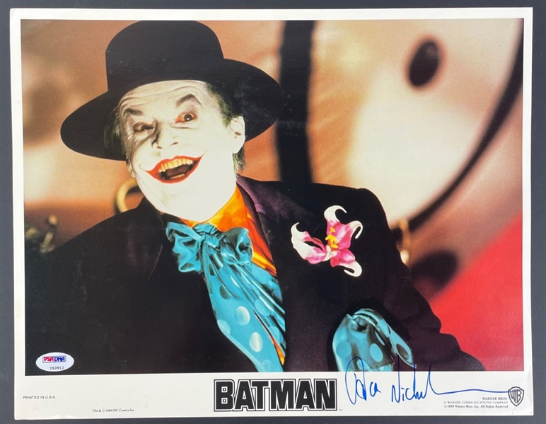 BATMAN: Jack Nicholson Signed 14" x 11" Lobby Card (PSA/DNA)