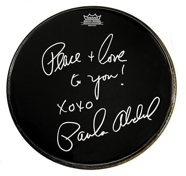Paula Abdul Signed IN-PERSON 12" Black Remo Drum Head! (Third Party Guarantee)