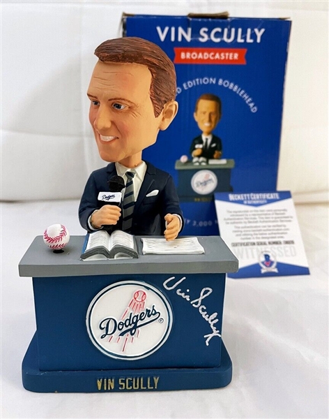 Vin Scully Autographed Bobblehead #225 of 3000 (Beckett/BAS)