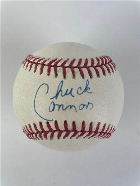 Chuck Connors Signed ONL Baseball (Beckett/BAS)