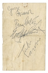 The Beatles 1963 Fully Group Signed Autographed Page (4 Sigs) (Blackburn Lancashire UK) (Tracks COA)  