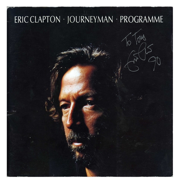 Eric Clapton 1990 Autographed Journeyman Concert Program (UK) (Tracks COA) 
