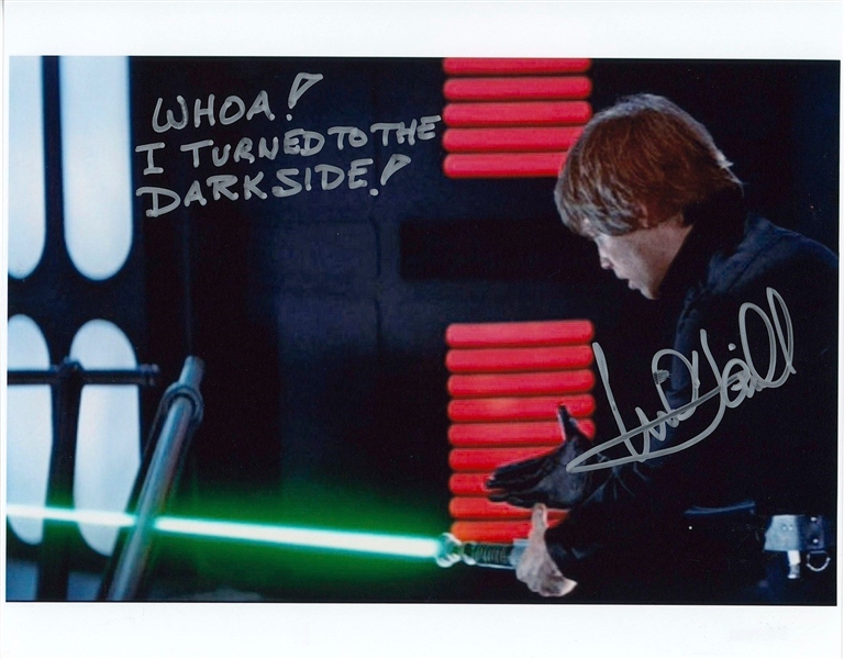 Star Wars: Mark Hamill w/ “Darkside” Quote Signed 10” x 8” Photo from “Return of the Jedi” (Third Party Guaranteed)