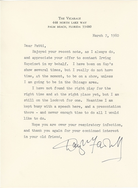 Douglas Fairbanks, Jr. Typed Letter Signed (Third Party Guaranteed) 
