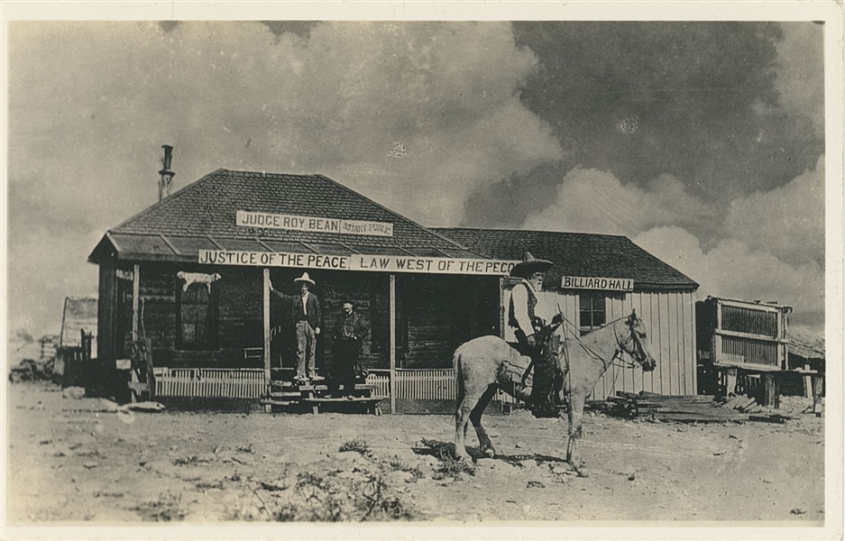 Vintage Old West Postcard Photo: Judge Roy Bean’s Historic Saloon (John Tackett Archives)