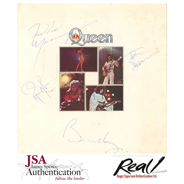 Queen Spectacular Fully Band Signed Program from 1977 "A Day At the Races" European Summer Tour (Epperson/REAL & JSA LOAs)