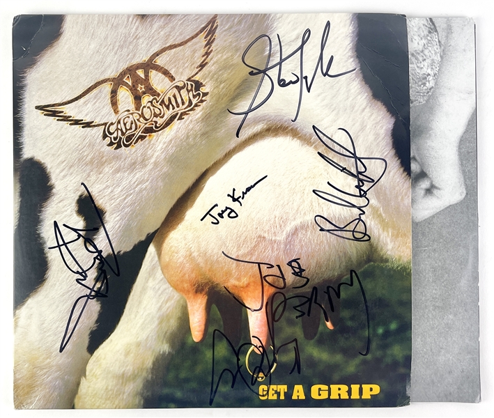 Aerosmith Group Signed "Get A Grip" Record Album (Beckett/BAS LOA)