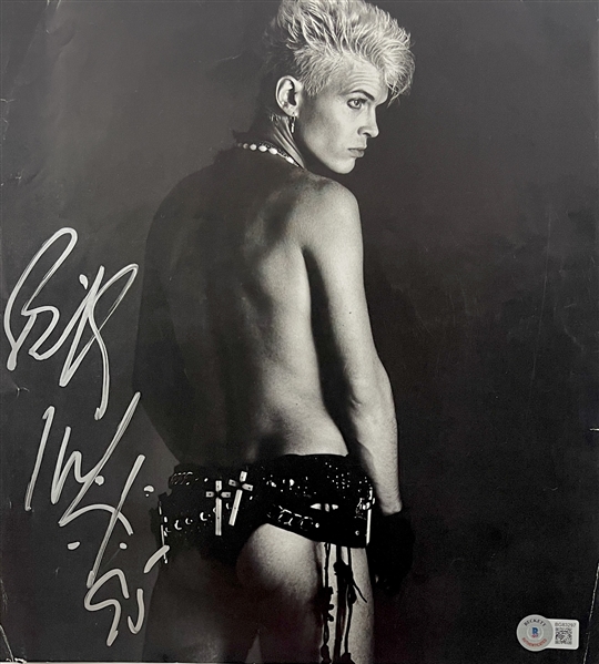 Billy Idol In-Person Signed 10.5" x 11.5" Book Page Photograph (Beckett/BAS)