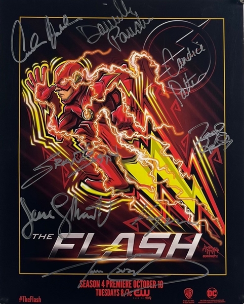 The Flash Signed Comic Con Mini Poster (8/Sigs) (Third Party Guaranteed)