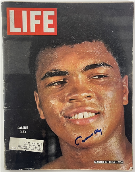 Muhammad Ali Signed March 1964 LIFE Magazine with "Cassius Clay" Autograph (Beckett/BAS LOA)