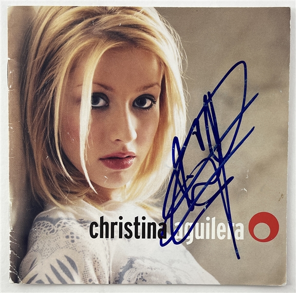 Christina Aguilera Signed Self-Titled Debut Album CD Booklet (Beckett/BAS)