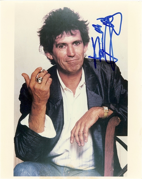 Rolling Stones: Keith Richards In-Person Signed 8” x 10” Photo (Third Party Guaranteed) 