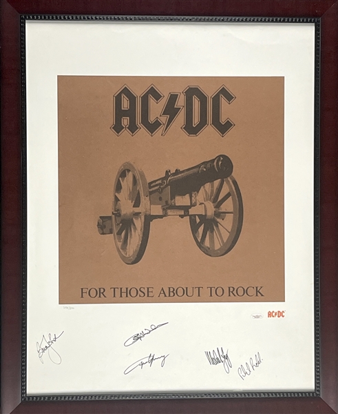 AC/DC Group Signed “For Those About to Rock” Limited-Edition Litho (5 Sigs) (JSA LOA) 