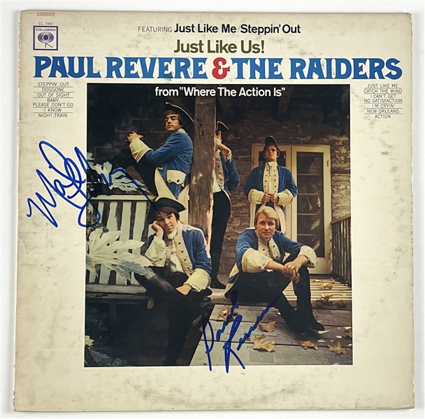 Paul Revere & The Raiders: Revere & Lindsay Signed “Just Like Us” Album Record (Third Party Guaranteed) 