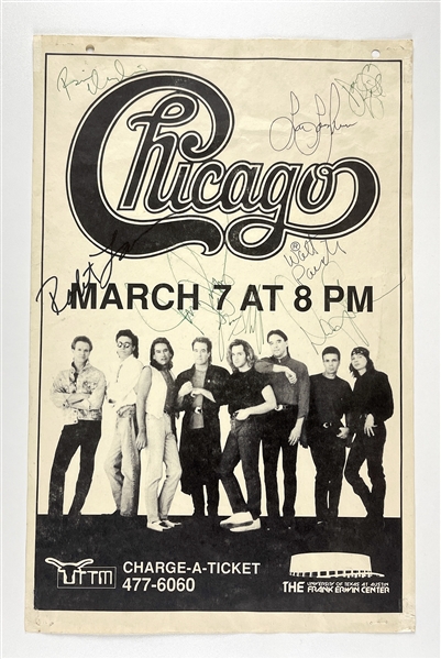 Chicago Group Signed Flyer (8 Sigs) (Third Party Guaranteed) 