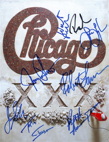 Chicago Group Signed Original 11” x 17” Concert Poster (8 Sigs) (Third Party Guaranteed) 