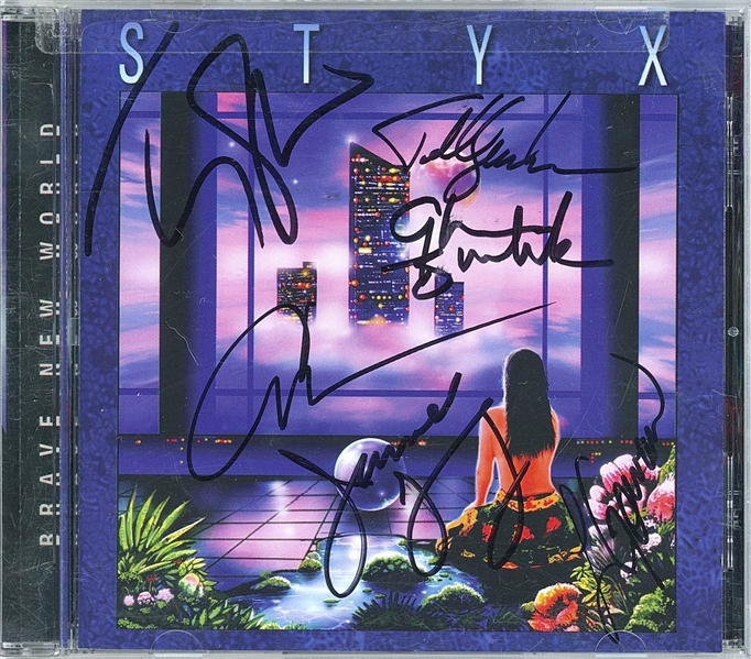 Styx Group Signed “Brave New World” CD (6 Sigs) (Third Party Guaranteed) 