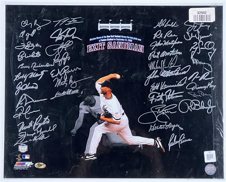 “Exit Sandman” Mariano Rivera Last Pitch Multi-Signed Photo (38 Sigs) (Third Party Guaranteed) 