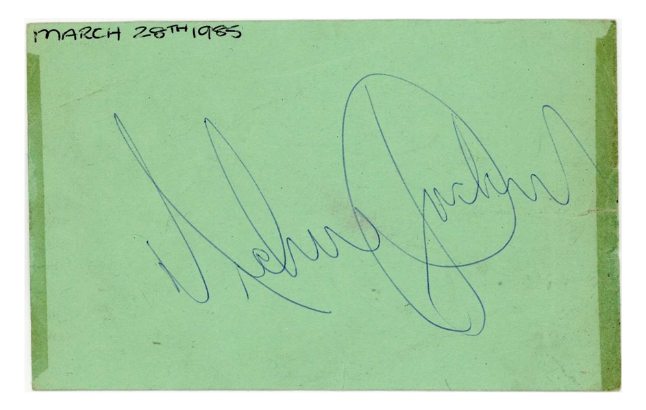 Michael Jackson 1985 Autographed Library Card London (UK) (Tracks COA) 