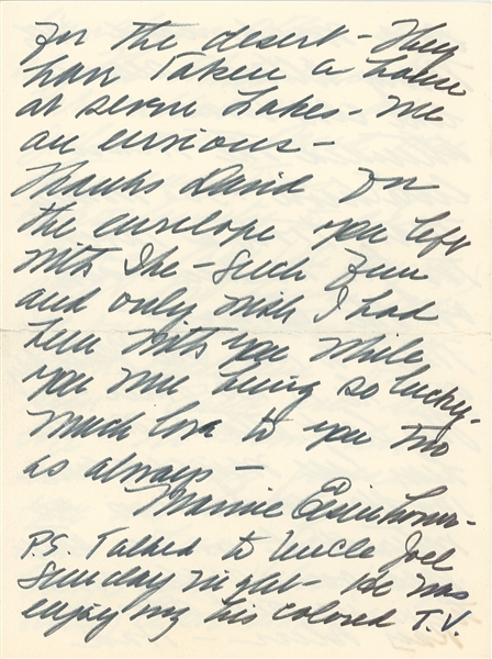 Mamie D. Eisenhower Autograph Letter Signed (Beckett/BAS LOA)
