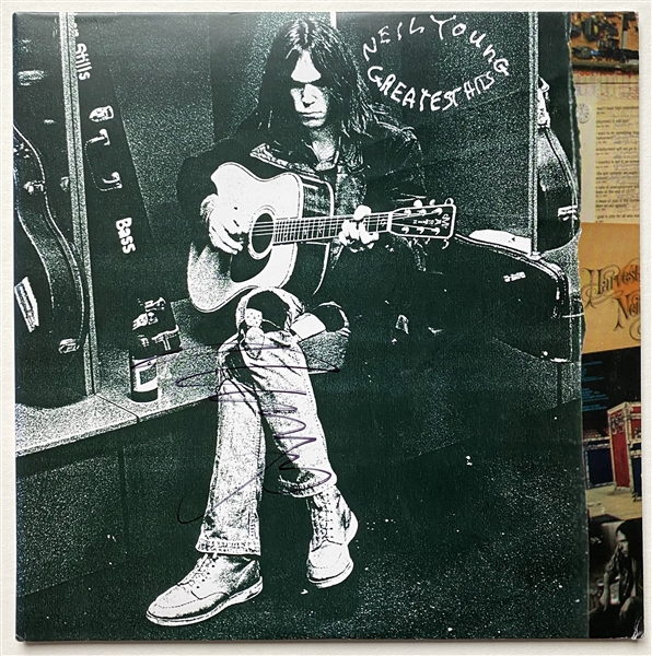 Neil Young In-Person Signed “Greatest Hits” Record Album (JSA LOA) 