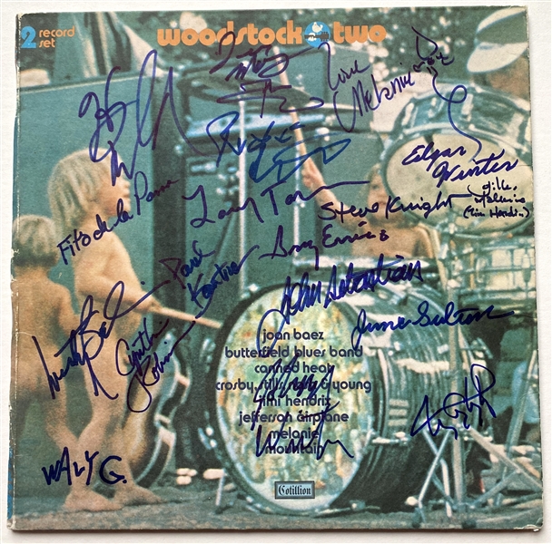 Woodstock 2 Extensively Signed Soundtrack Record Album (19 Sigs) (JSA Authentication) 