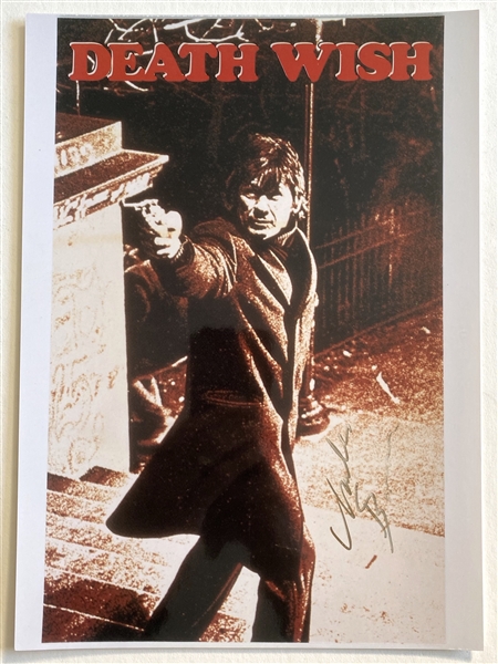Charles Bronson In-Person Signed 8.5” x 10” “Death Wish” Photo (JSA Authentication)  